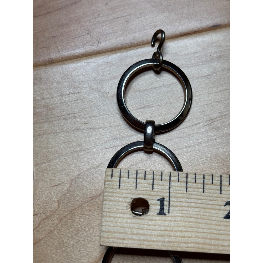 Chain Belt Women One Size Silver Tone Round O-Ring Adjustable Unbranded - Picture 7 of 9